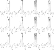 Display standaards in plastica - Set di 12 supporti per esposizione per decorazione - Altezza 17,5 cm (7 pollici) - per foto o altri oggetti su matrimoni, arredamento domestico, compleanni, tavoli - trasparente - 7in