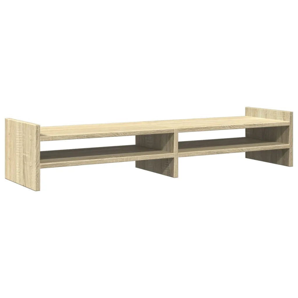 vidaXL Supporto Monitor Rovere Sonoma 100x27x20 cm Legno Multistrato