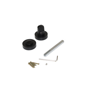 Set di Nottolino su Rosetta Rotonda per Porta Interna 35 mm Zama Nero 5 Pezzi Emuca