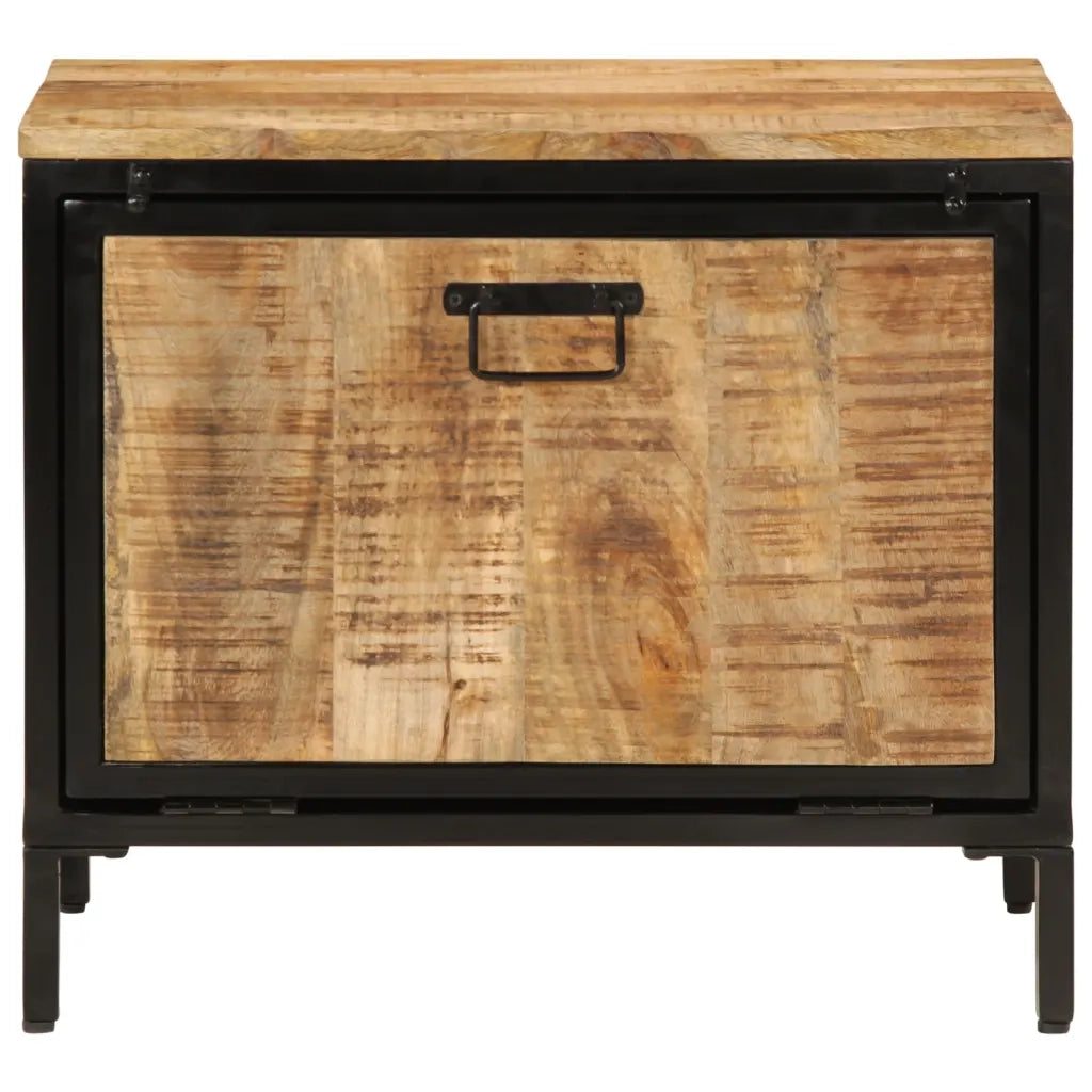 Scarpiera 60x35x53 cm in Legno Massello di Mango Grezzo 358506
