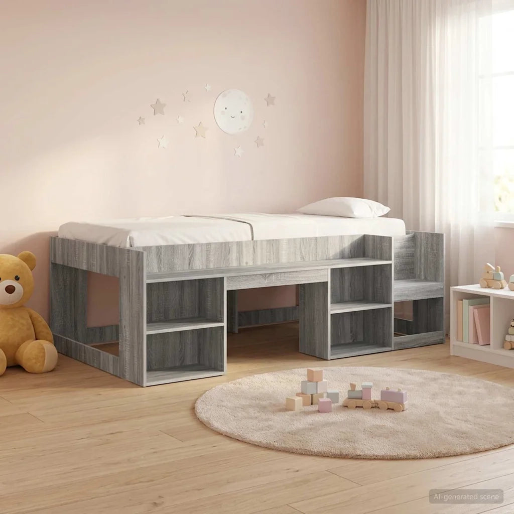 Telaio del letto con storage Sonoma grigio 90 x 200 cm 3422608