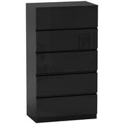 Cassettiera 5 cassetti ¨C Xylo ¨C Nero 55x34x100 cm stile moderno camera soggiorno ingresso