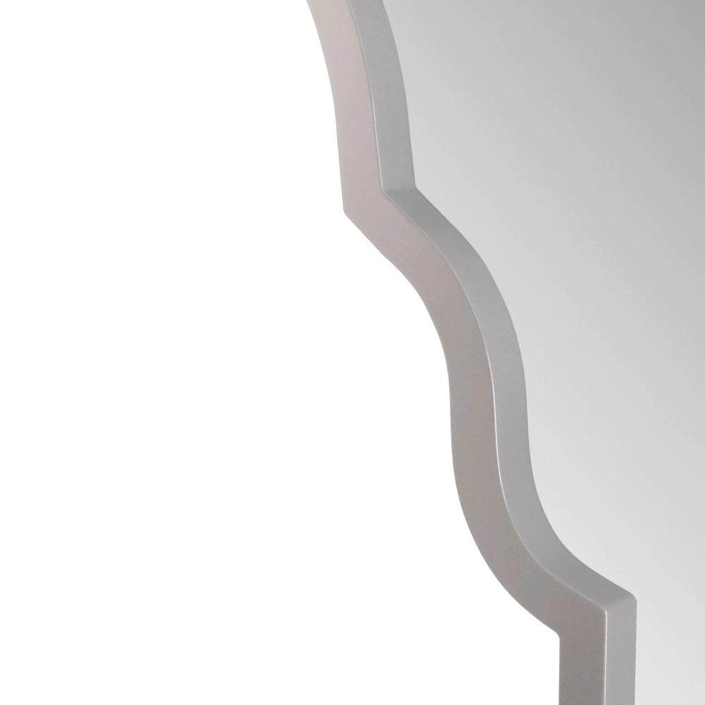 Specchio Rettangolare da Parete ¨C MINIMAL ¨C Cornice in Metallo Argento, 61x101 cm, Bagno e Soggiorno