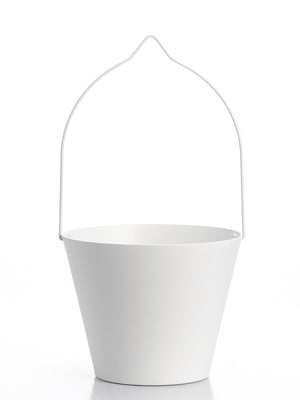 Secchiello per Rubinetti Porta-Secchio 25x23x18 cm in Alluminio Belfer 42/SC Bianco