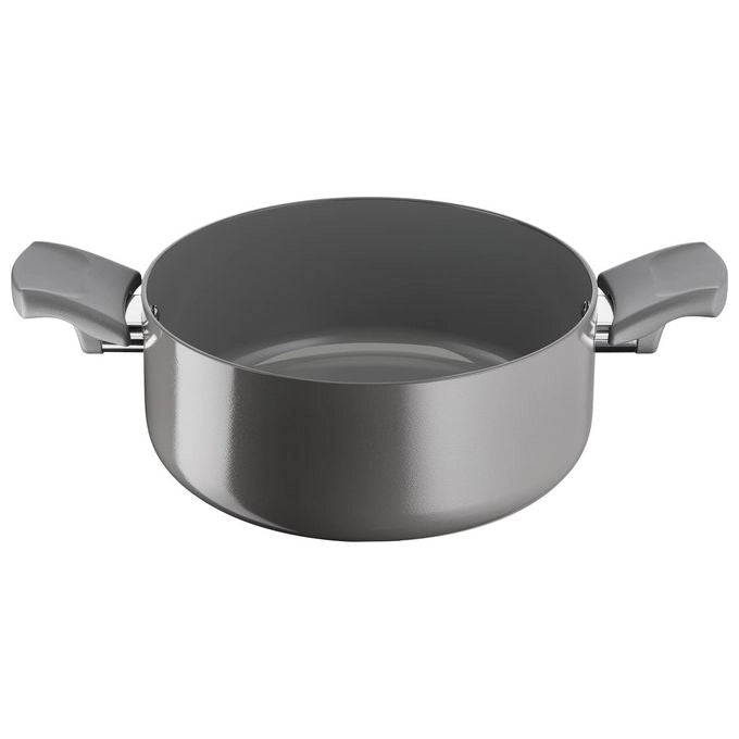 Lagostina Risorsa Casseruola fonda 24 cm, Rivestimento in Ceramica Antiaderente, Scorrevolezza Ottimale, Thermo-Signal™, Induzione