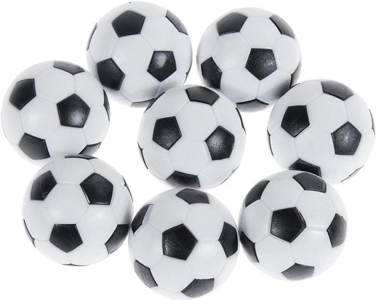 Curva di Calcio - Palla Curva di Calcio - Palla Curva di Calcio Professionale - Palla di Calcio per Divertimento - Palla di Calcio in Gomma per Bambini da 3 Anni - 8 Pezzi - Nero e Bianco - 32 mm
