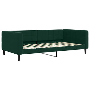 Divano Letto Estraibile Cassetti Verde Scuro 100x200cm Velluto 3196748