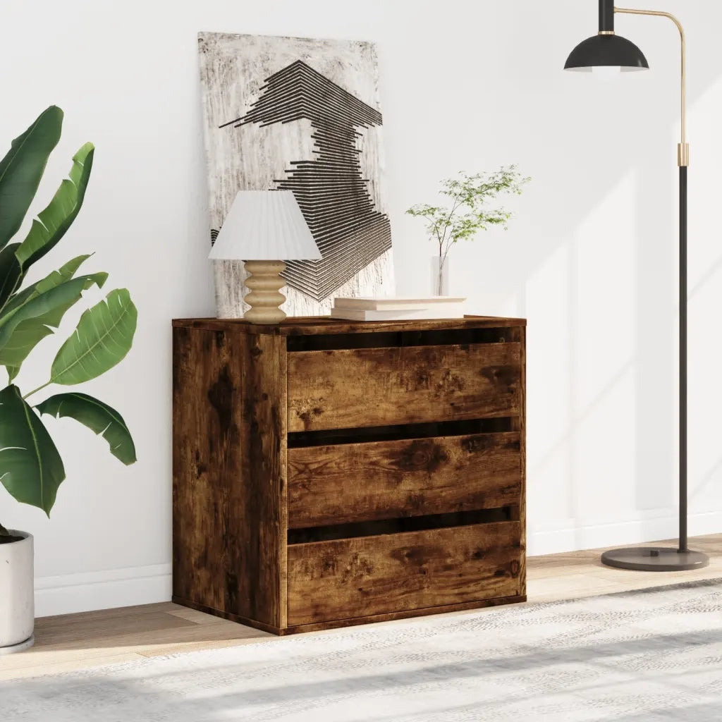 vidaXL Cassettiera Angolare Rovere Fumo 60x41x58cm Legno Multistrato