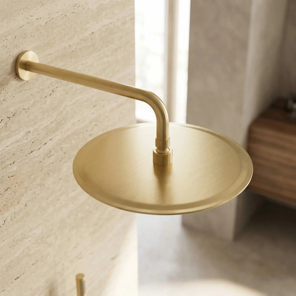 Soffione Doccia Rotondo Rea Js-p014bg 30cm Brush Gold