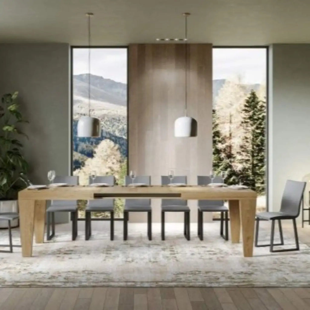 Tavolo allungabile 180/284x90 cm Spimbo colore quercia natura
