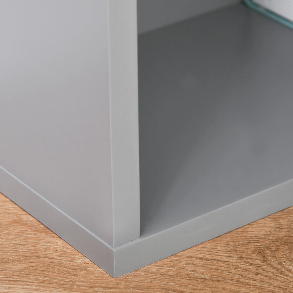 Libreria con Scrivania a Scomparsa Salvaspazio 98x51x153 cm in MDF Grigio