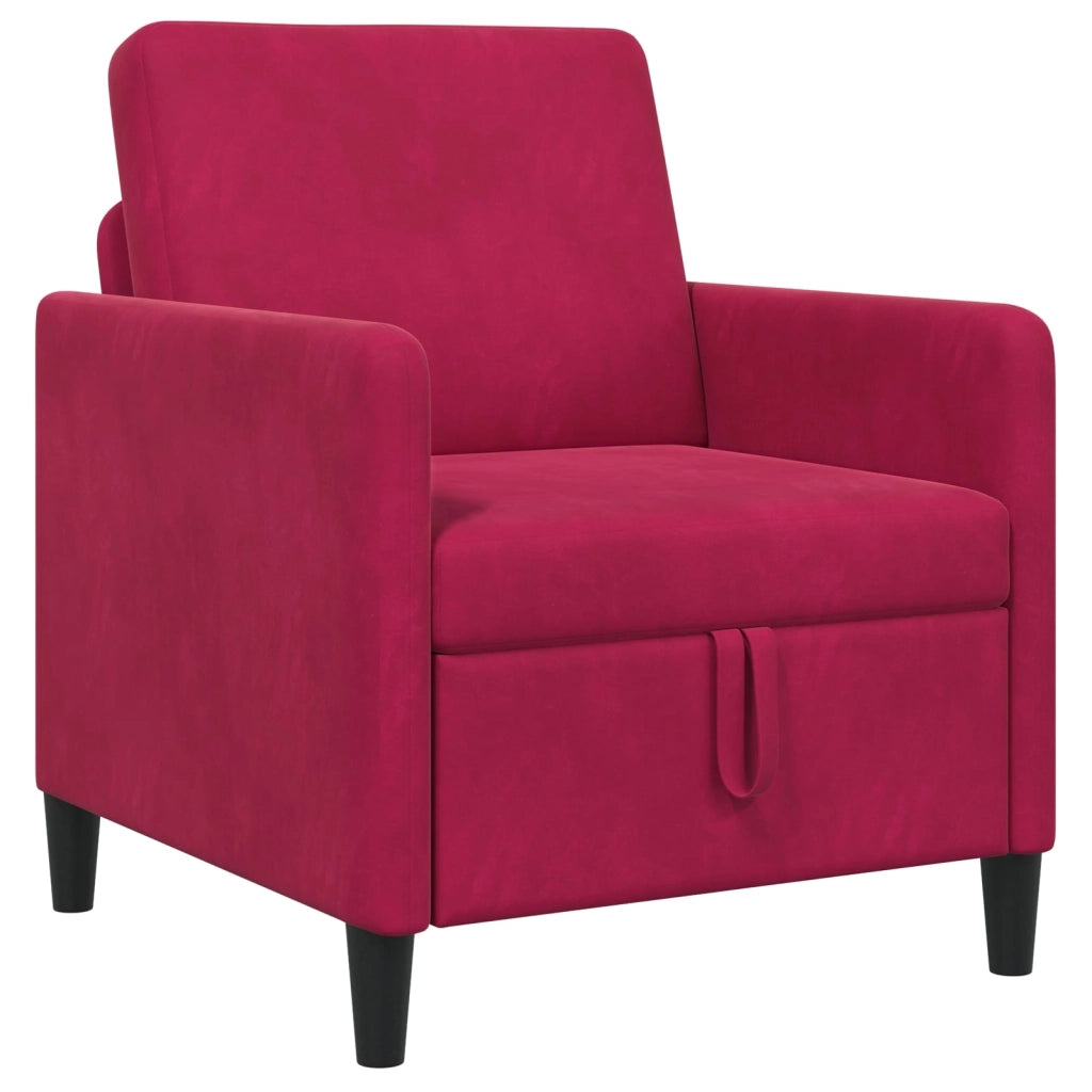 Divano con Storage Rosso Vino 72 x 78 x 87 cm Poliestere 42036882