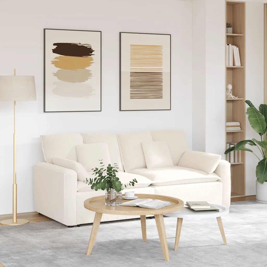 vidaXL Divano Modulare con Cuscini Crema