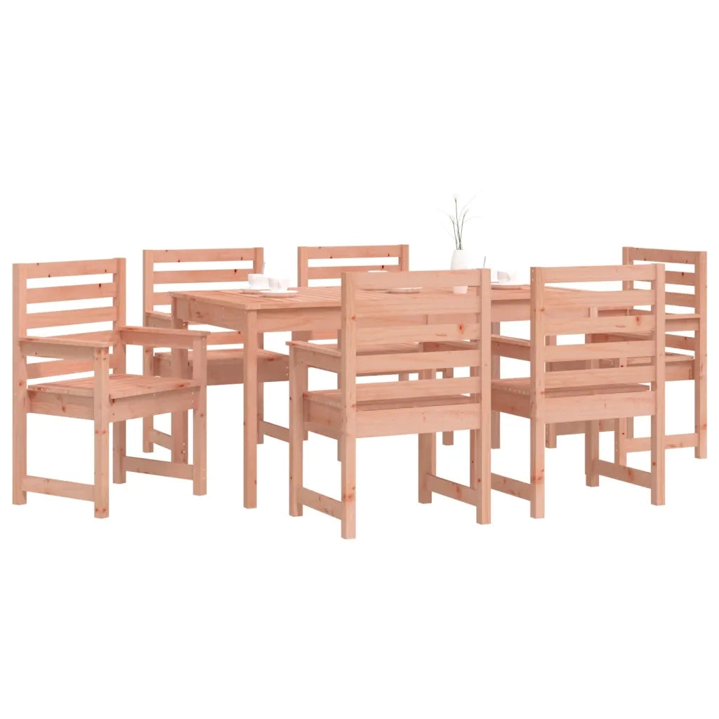 Set da Pranzo per Giardino 7 pz in Legno Massello di Douglas
