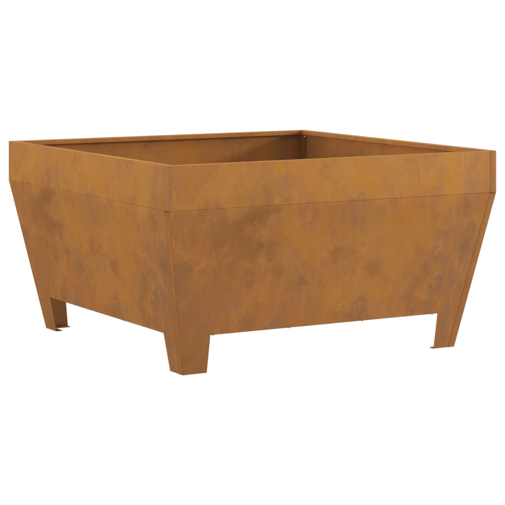 Braciere Quadrato 80x80x43 cm in Acciaio Inossidabile di