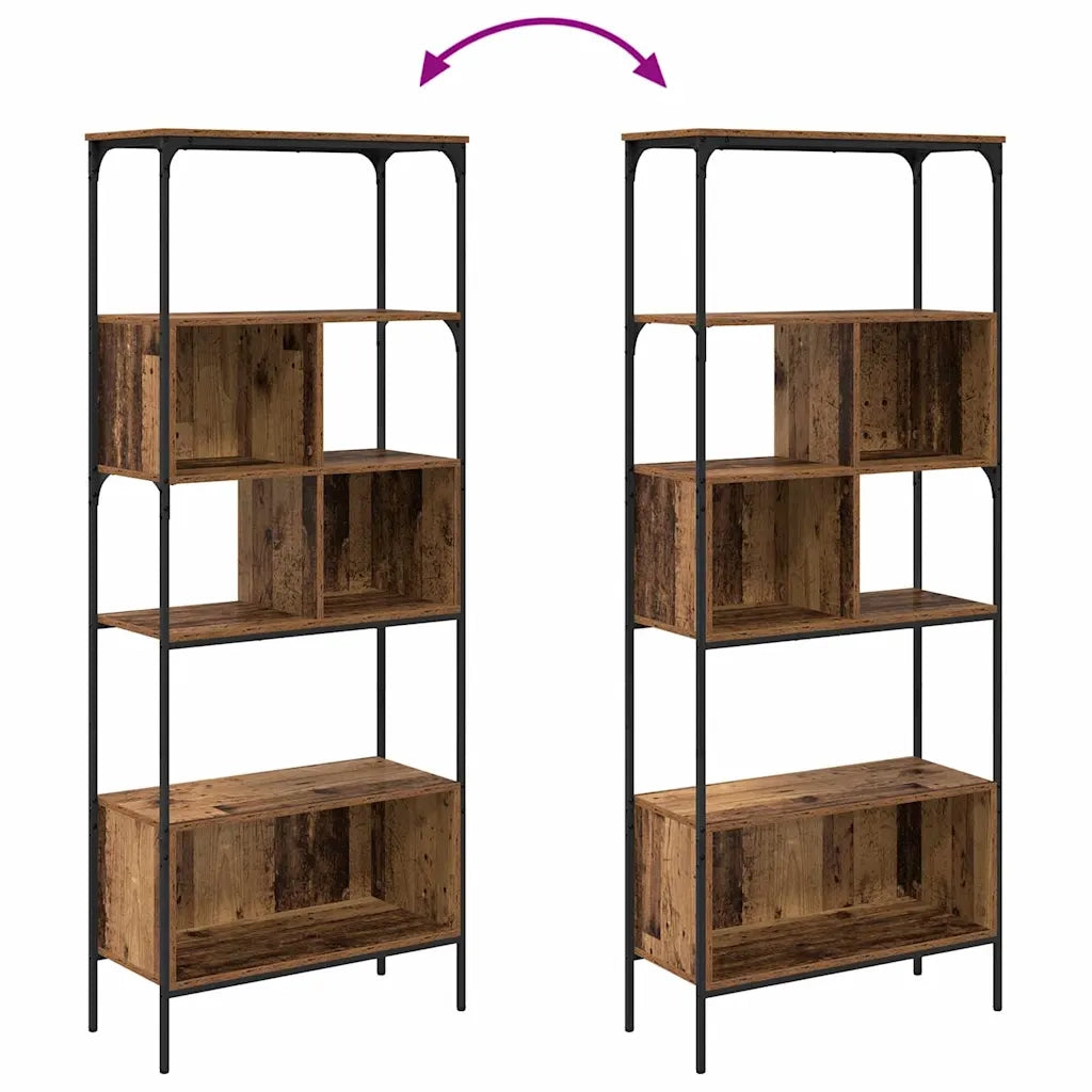 Libreria-Scaffale per Libri-Mobile di Stoccaggio Legno vecchio 76 x 33 x 188,5 cm Legno multistrato