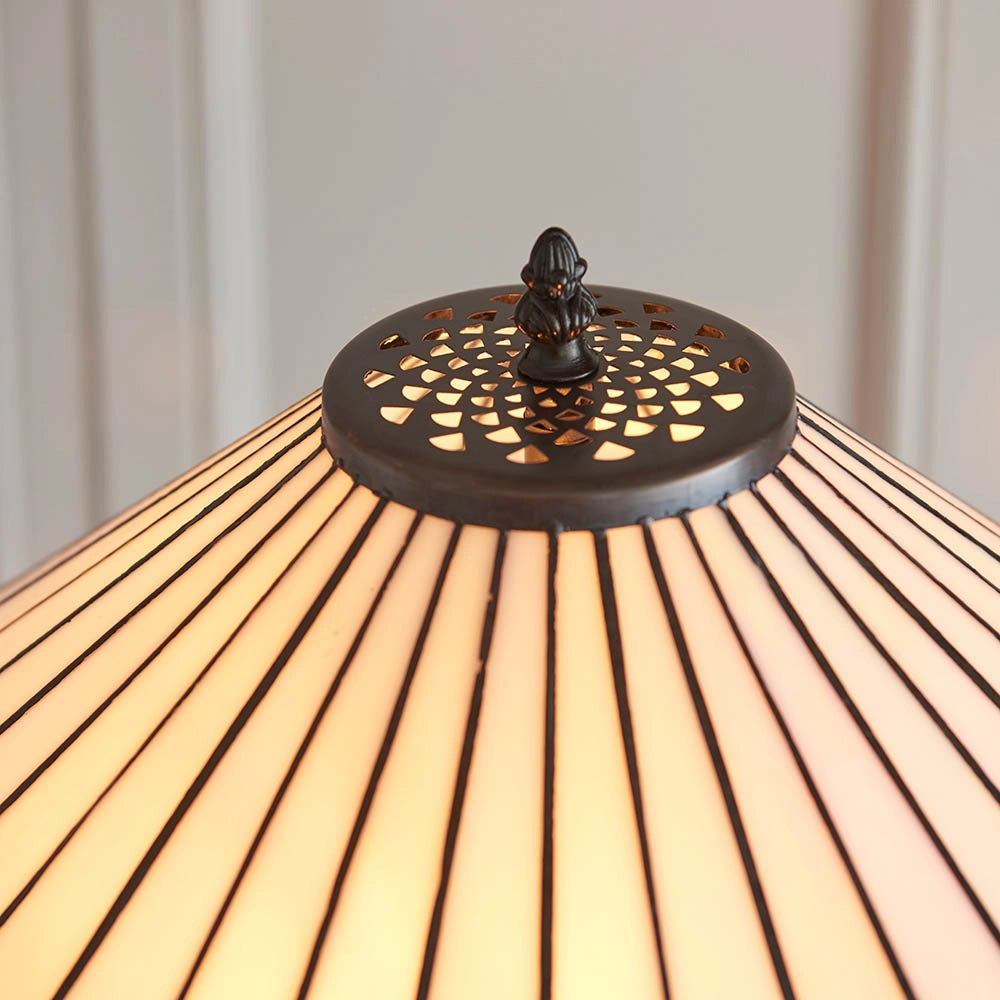 Lampada da terra Tiffany FARGO vetro 2xE27 tiranti