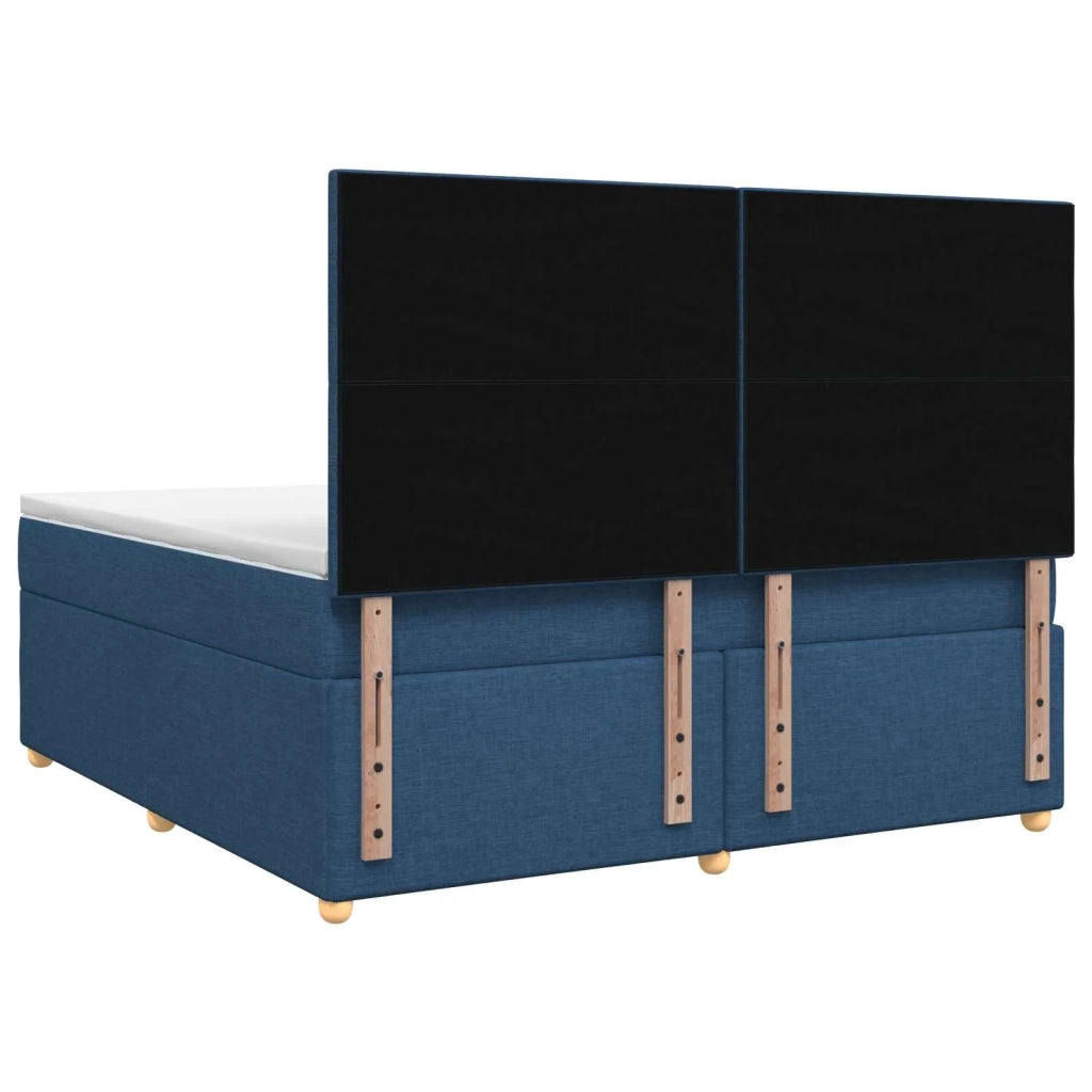 Letto box spring con materasso Blu 180 x 200 cm Tessuto 3453948