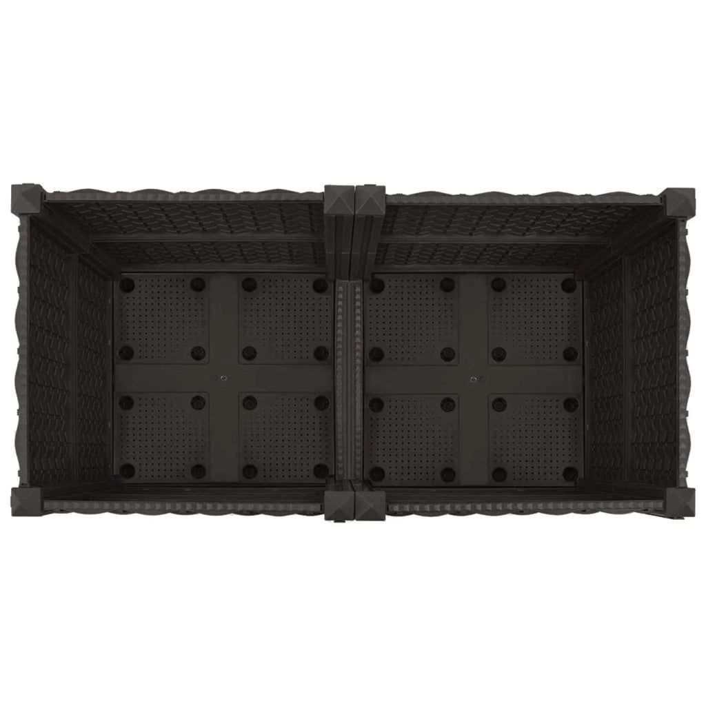 Vaso da Giardino con Ruote Nero 80 x 40 x 44 cm PP 3422960