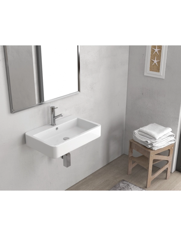 Lavabo sospeso CONTOUR rettangolare 60x40x12 cm