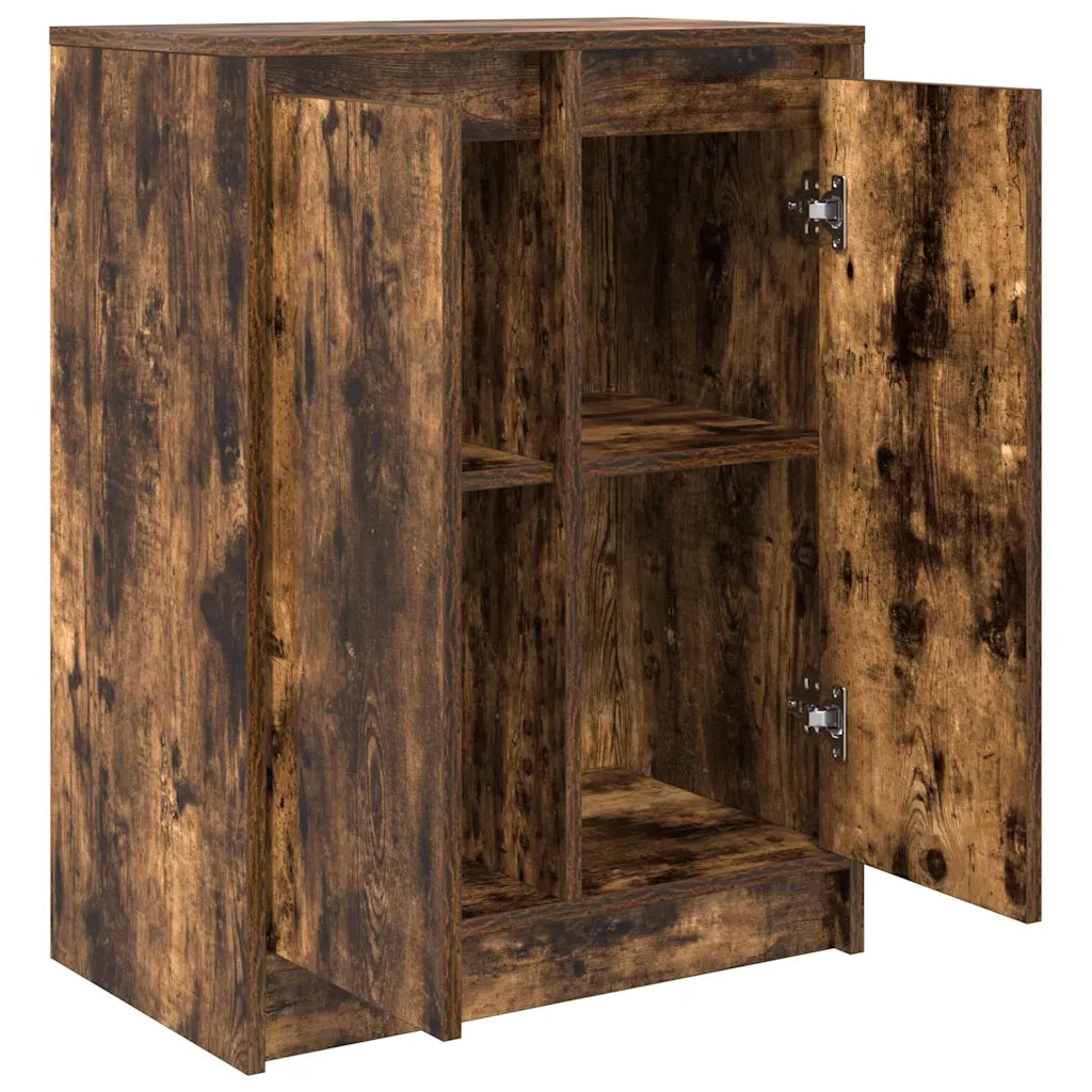 Credenza Rovere Fumo 57x34x76 cm in Legno Multistrato