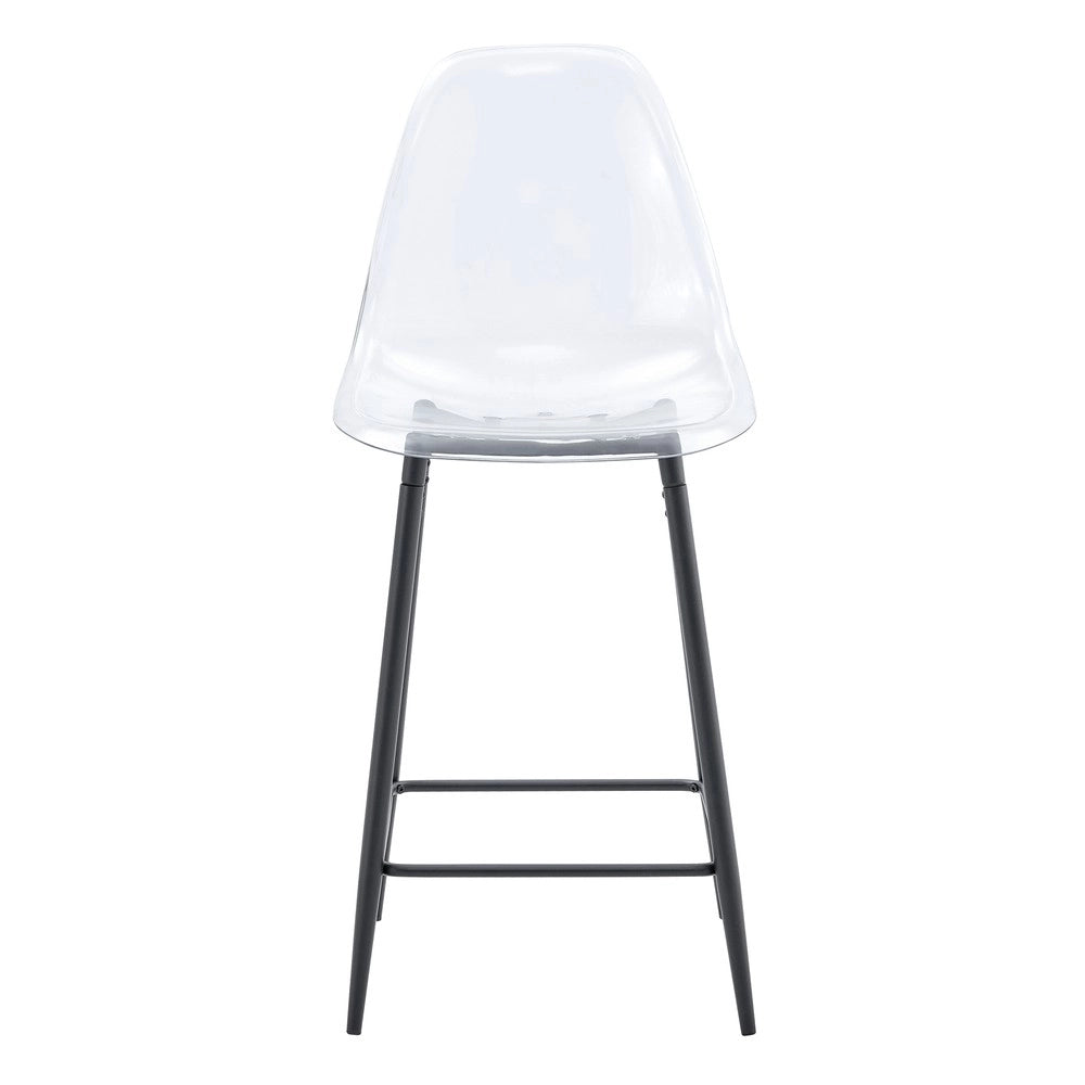 Set 2 Sgabelli da Bar Trasparenti ¨C MINIMAL ¨C Struttura in Metallo, Design Moderno