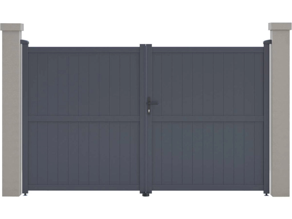Cancello in alluminio "Maurice" - 299,5 x 180,9 cm - Grigio