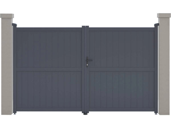 Cancello in alluminio "Maurice" - 299,5 x 180,9 cm - Grigio