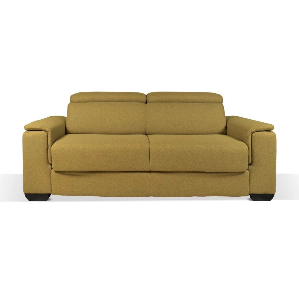 Divano letto colore senape Mercurio 3 posti 210x94x90H