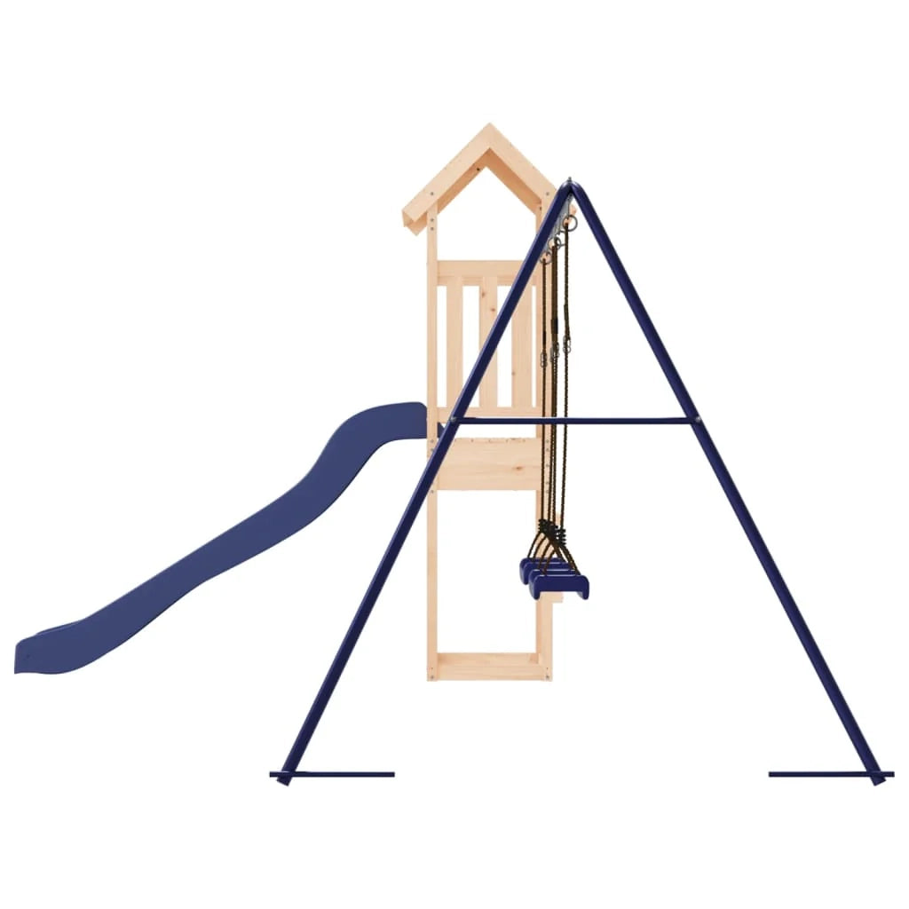 Altalene per parco giochi all'aperto scivolo altalene robuste giochi da giardino 308 x 321 x 207 cm legno di pino massiccio 02_0004716