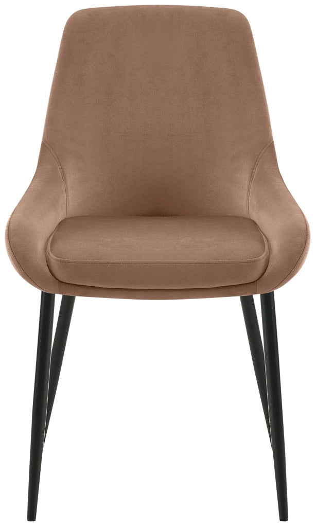 Set di 2 sedie per sala da pranzo Elmira velluto nero 5