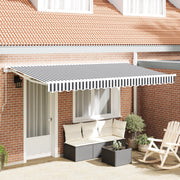 Tessuto di Ricambio per Tenda da Sole 4x2 m Antracite e Bianco