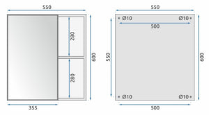 Set Di Mobili Da Bagno Con Lavabo Astor 60cm White