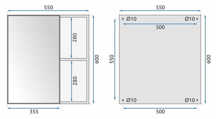 Set Di Mobili Da Bagno Con Lavabo Astor 60cm White