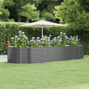 Letto Giardino Acciaio Zincato 367x140x68cm Antracite 319106