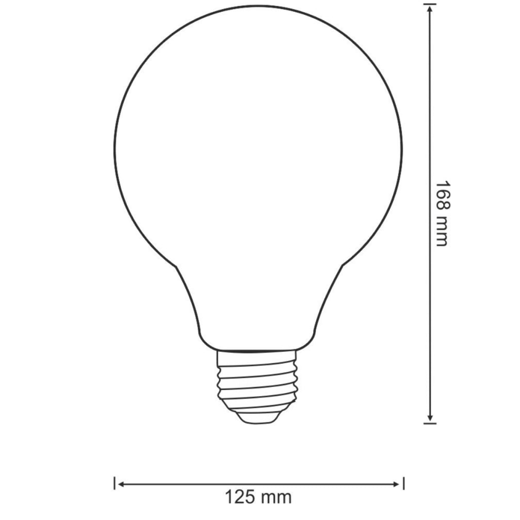 Lampadina LED decorativa G125 E27 4W 3000K Folk Polux