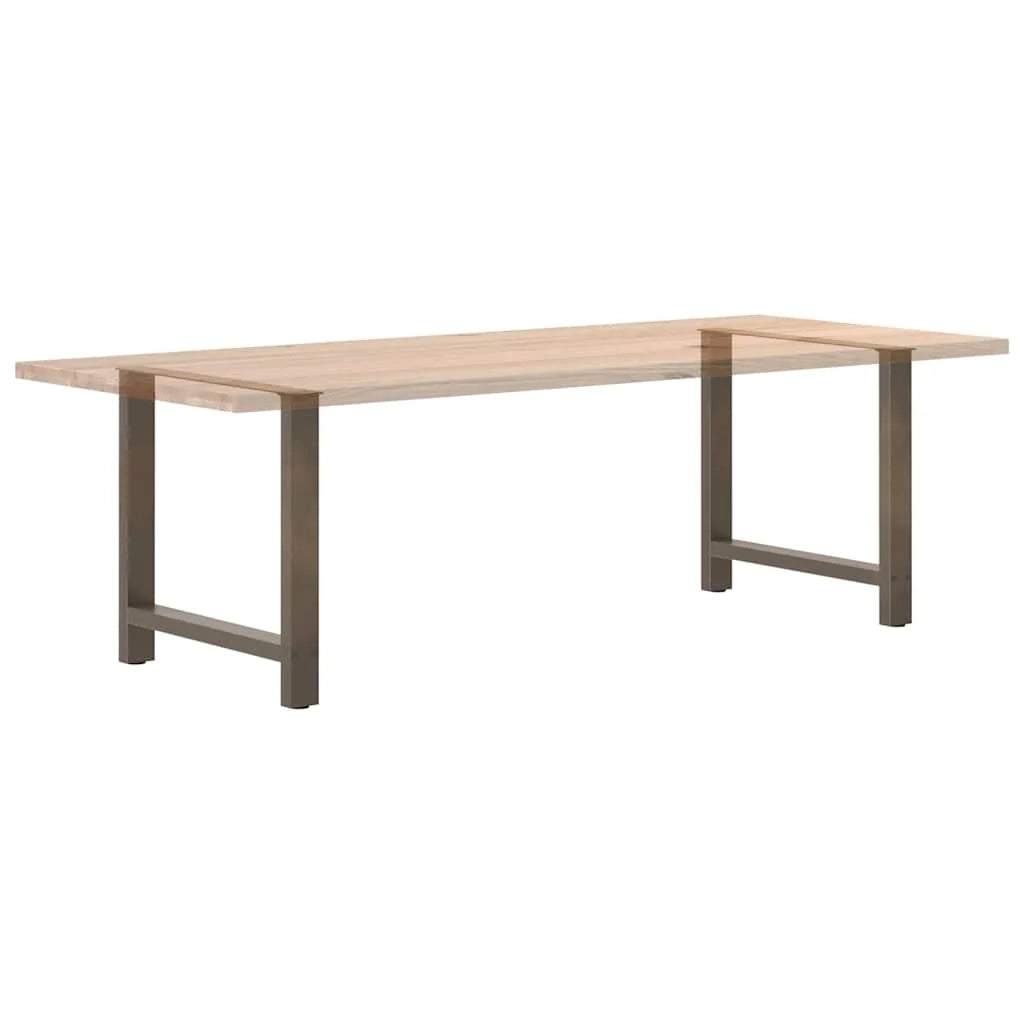 Set di 2 gambe per tavolo dal design moderno 80 x 72 cm funzione regolabile acciaio naturale 02_0057555