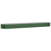 Fioriere | Cassetta per fiori | Letto Giardino Acciaio Zincato 507x100x36 cm Verde