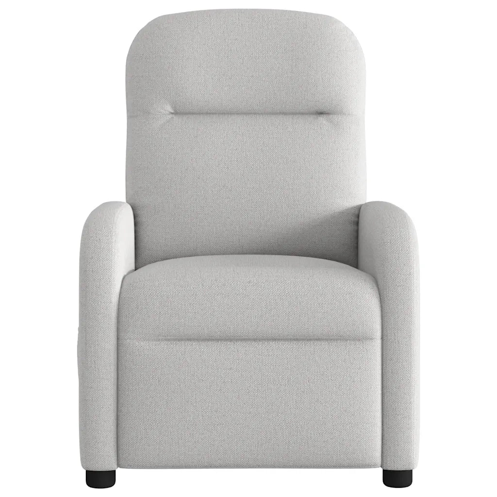 Poltrona Massaggiante | Sedia Relax Reclinabile Grigio Nuvola in Tessuto