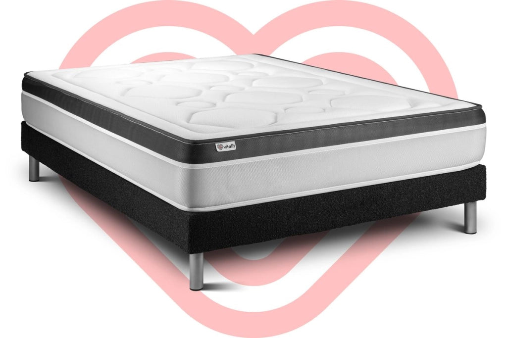 Letto con materasso VITAL ERGO 135 x 200 cm Rete Kit Nero