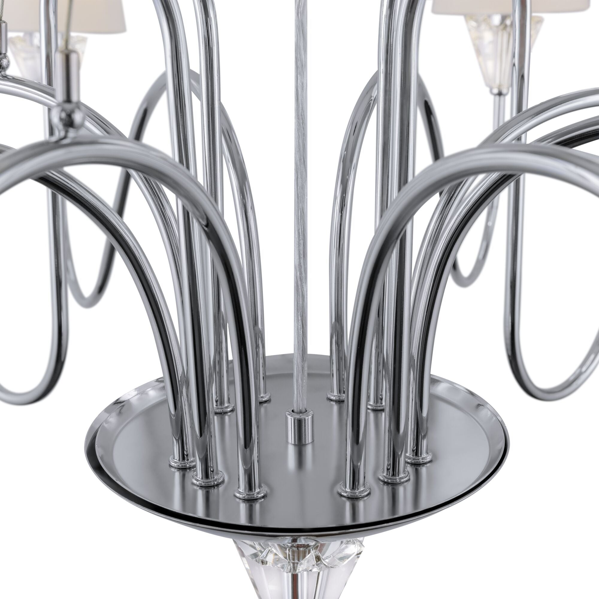 Lampadario Modern in Metallo Florero Cromo