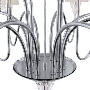 Lampadario Modern in Metallo Florero Cromo