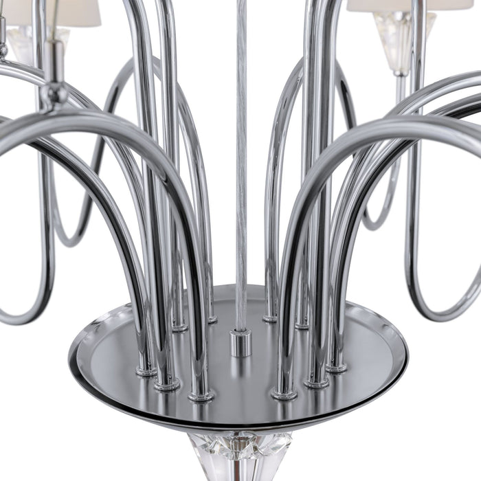 Lampadario Modern in Metallo Florero Cromo