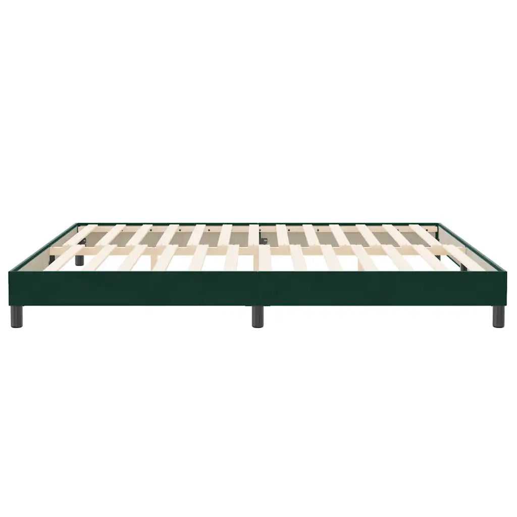 Letto a Molle senza Materasso Verde Scuro 200x210 cm Velluto 3315846