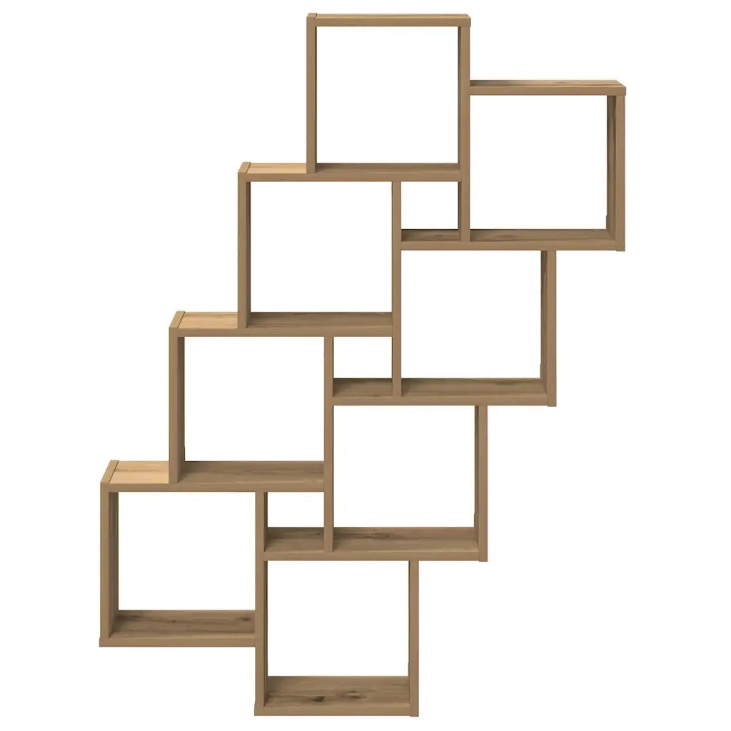 Mensola a Muro Cubo Artigianale 90x15x119,5cm Legno Multistrato