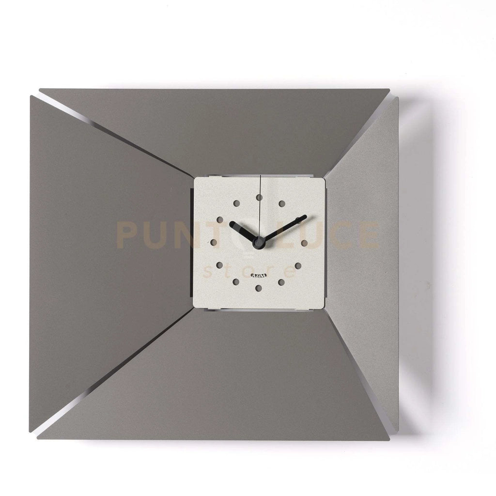 orologio da parete minimal illusio Fango/avorio in Ferro 42x5x40h cm