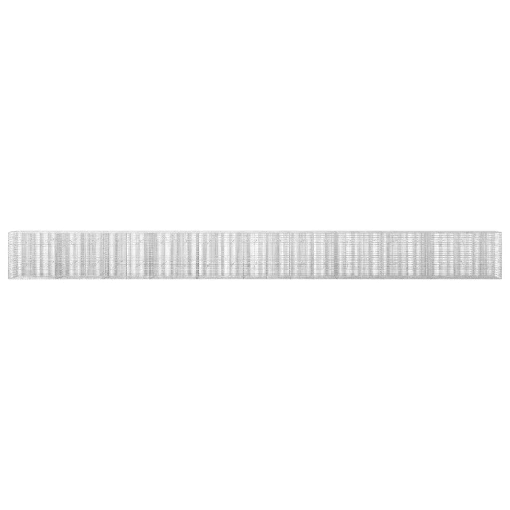 Gabione con filo da 3,5 mm e rete da 5x2,5 cm 1050x20x100 cm 3461679
