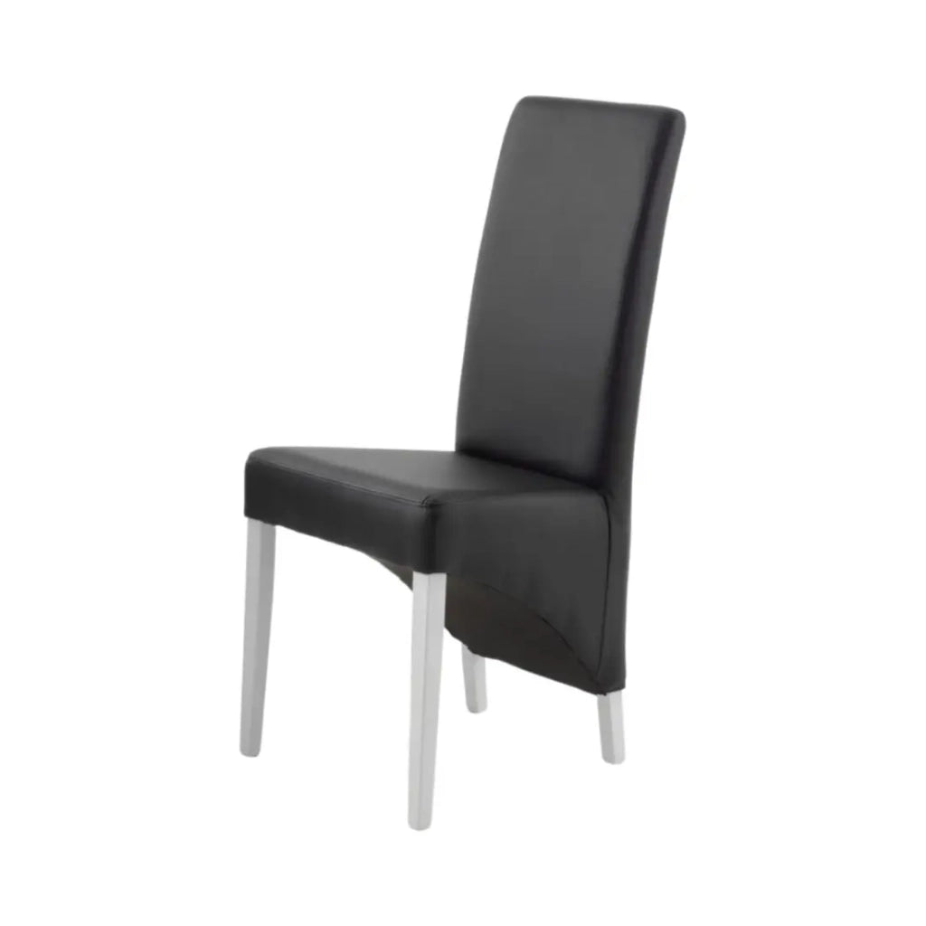 Set di 2 sedie BASIKA nero e bianco in similpelle – Stile vintage