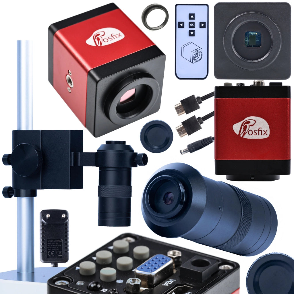 Set Microscopico Draco RED PRO 3 in 1 – Camera KMDRP-HDMI-VGA 2MP, Obiettivo 100x, Piattaforma ODM-100X