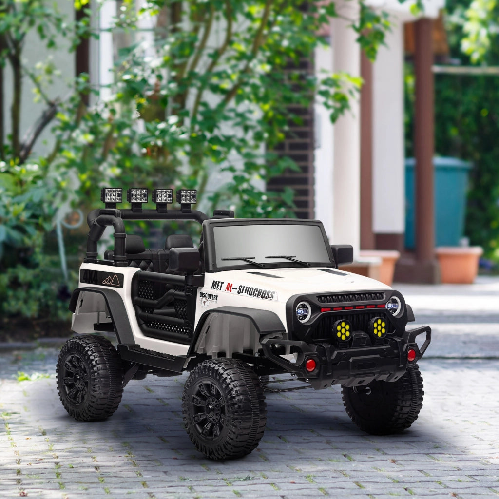 Auto Elettrica per Bambini 3+ Anni ¨C Xylo ¨C 12V Bianco con Telecomando LED